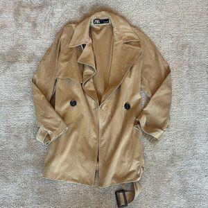 Zara Suede Trench Jacket